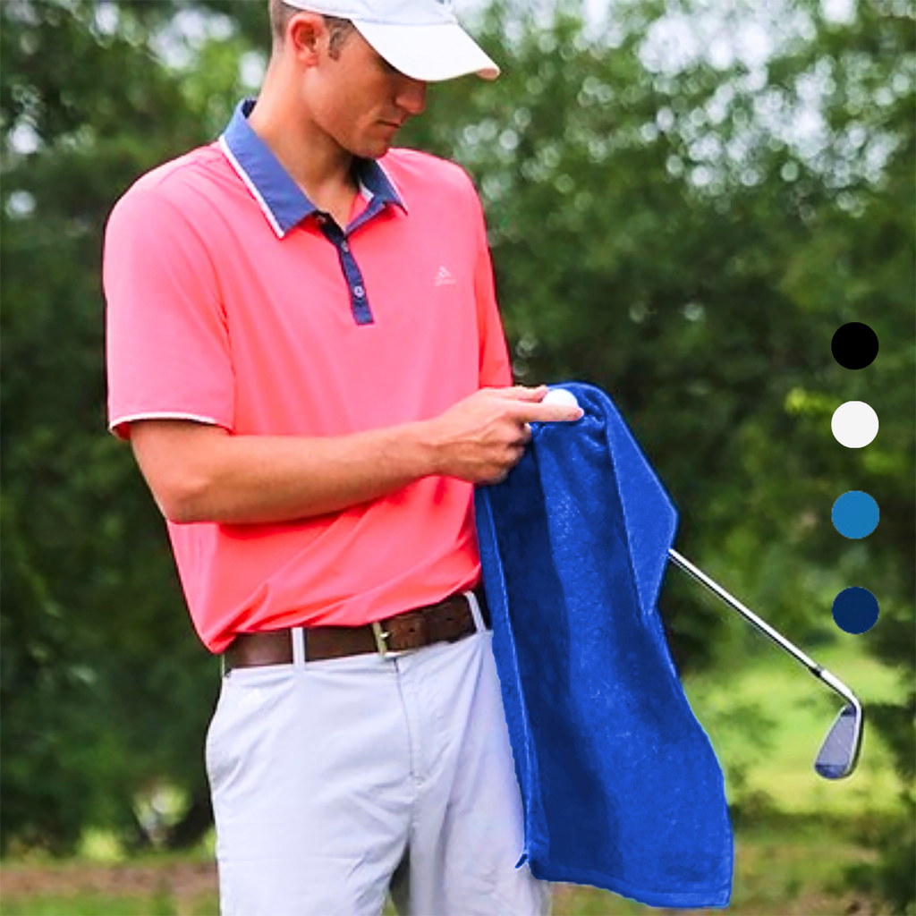 Velour Fingertip Golf Towel: 100% Cotton Terry Velour - Pack of 6
