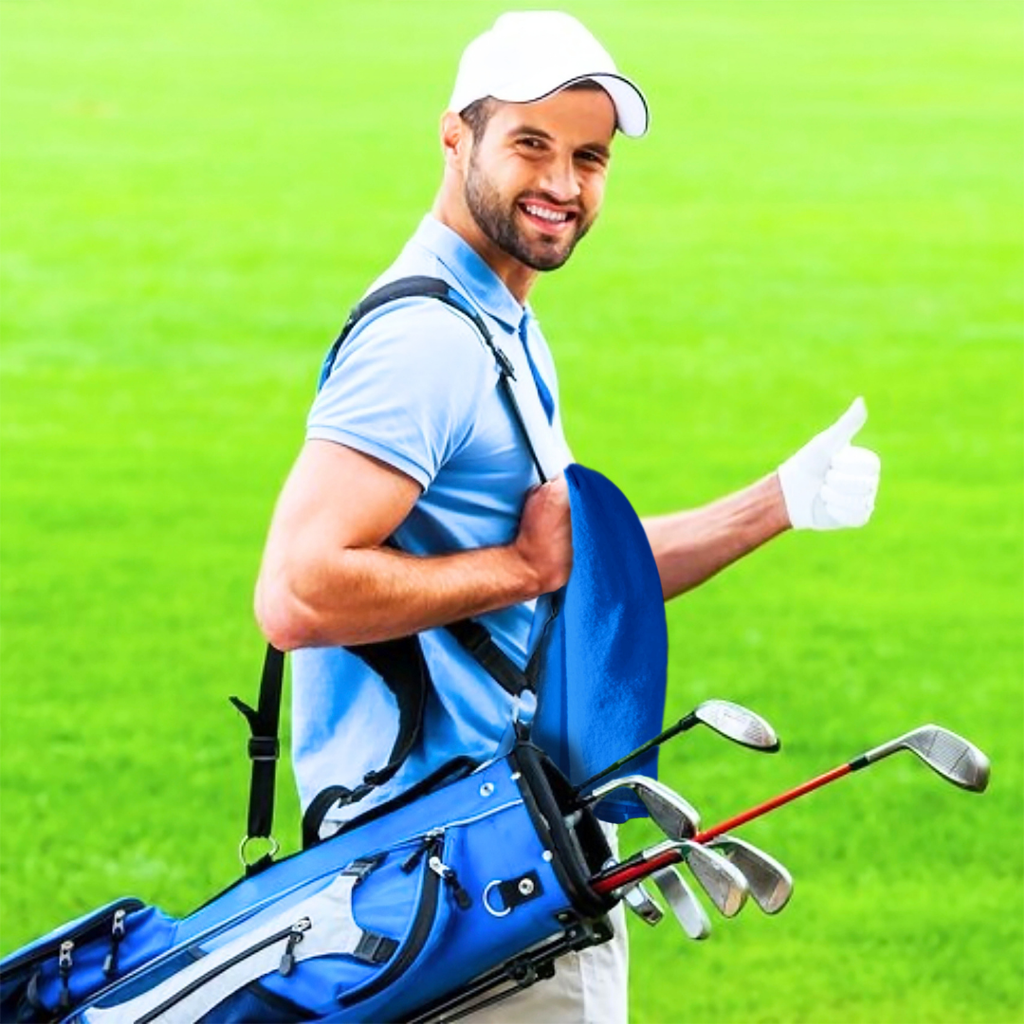 Velour Fingertip Golf Towel: 100% Cotton Terry Velour - Pack of 6