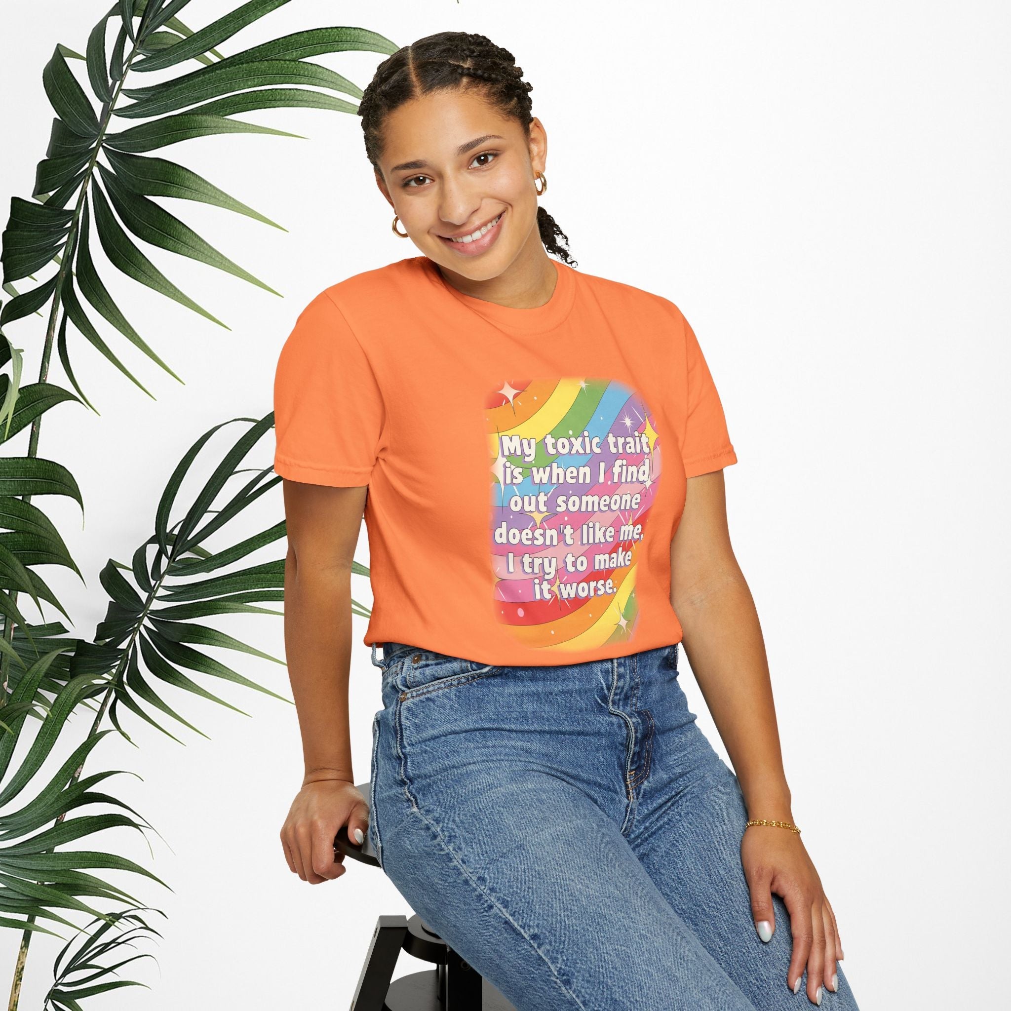 Bespattered Facade "Toxic Trait" Colorful Premium Unisex Comfort Colors Garment Dyed 100% Cotton T-Shirt