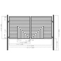 [12-18FT] Heavy-Duty Florence-Style Powder-Coated Galvanized Steel Dual-Swing Driveway Gate (SAK48168)