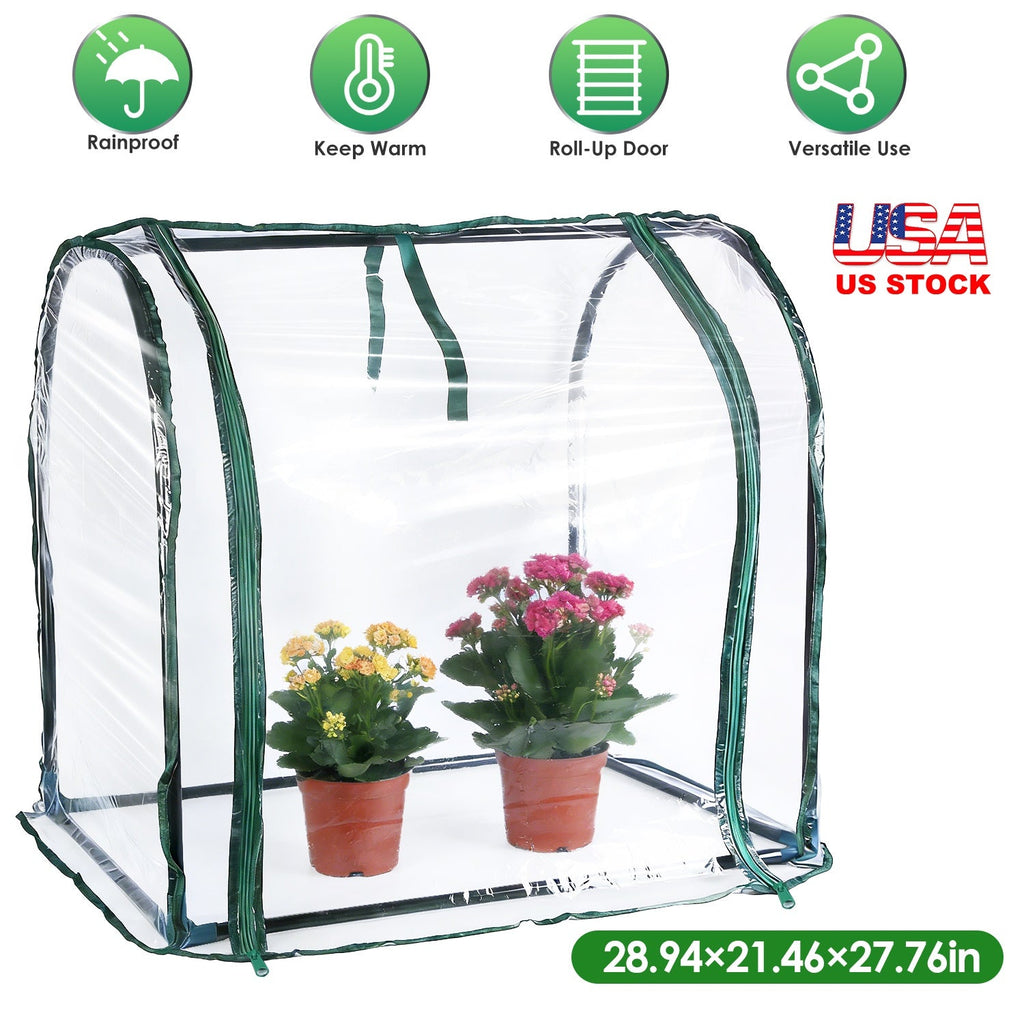 28.94" x 21.46" x 27.76" Tabletop Mini Greenhouse Portable Greenhouse for Spring Indoor Outdoor Garden Tent for Seed Starting Plant Protection Gardeni