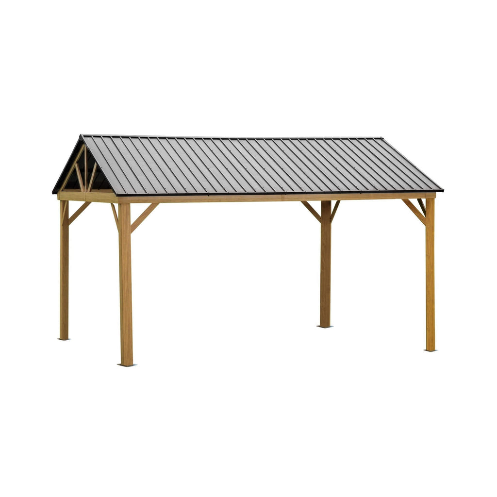 [12X14FT] Alora Hardtop All-Weather Outdoor Gazebo With Galvanized Steel Roof (SAK83261)