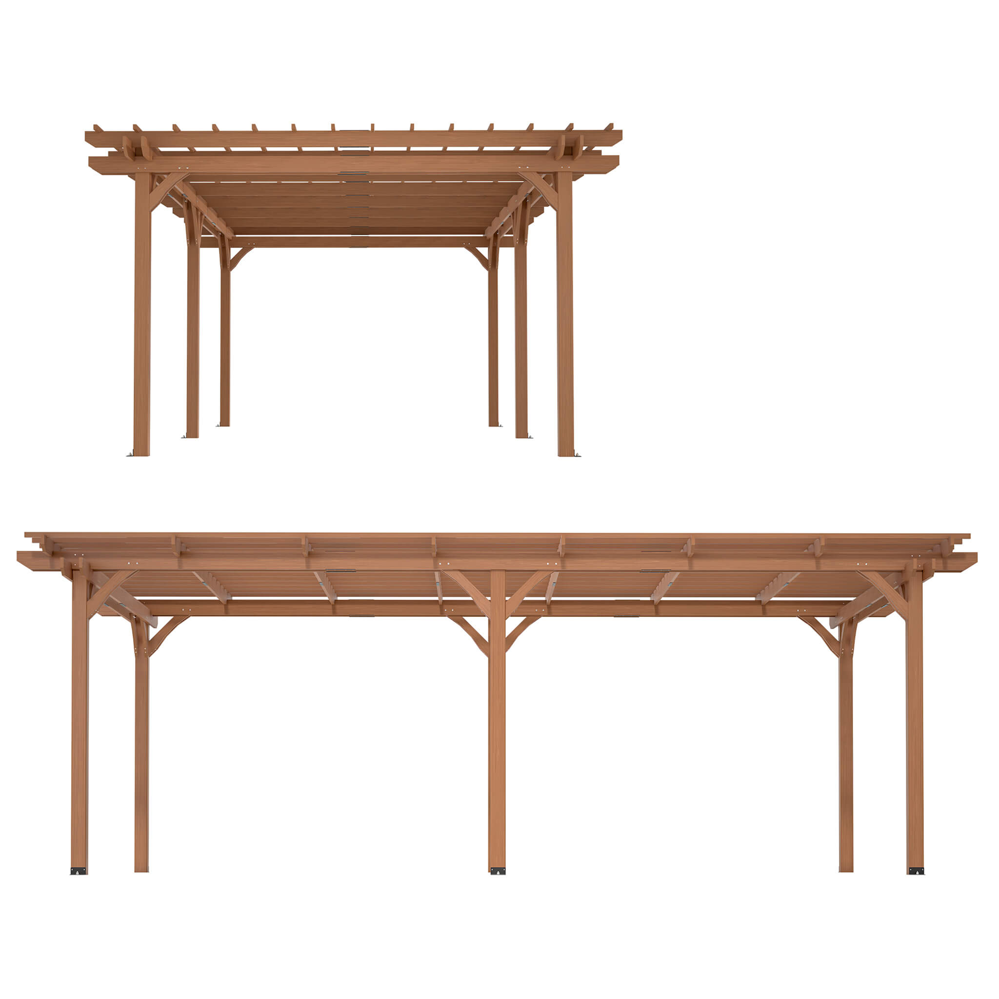[12X16FT] Alora Extra-Large Outdoor Wooden Waterproof Grape Gazebo (SAK76476)