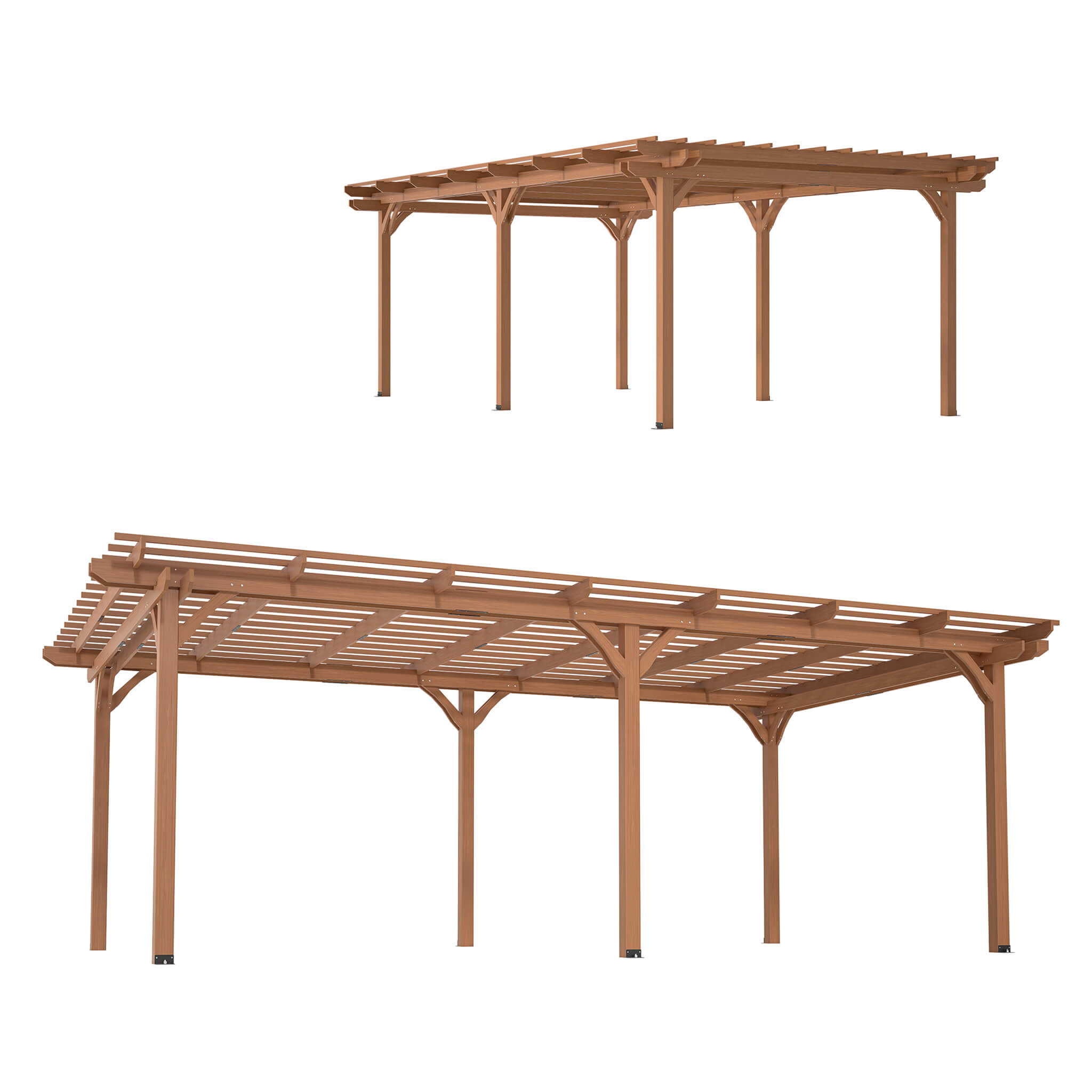 [12X16FT] Alora Extra-Large Outdoor Wooden Waterproof Grape Gazebo (SAK76476)