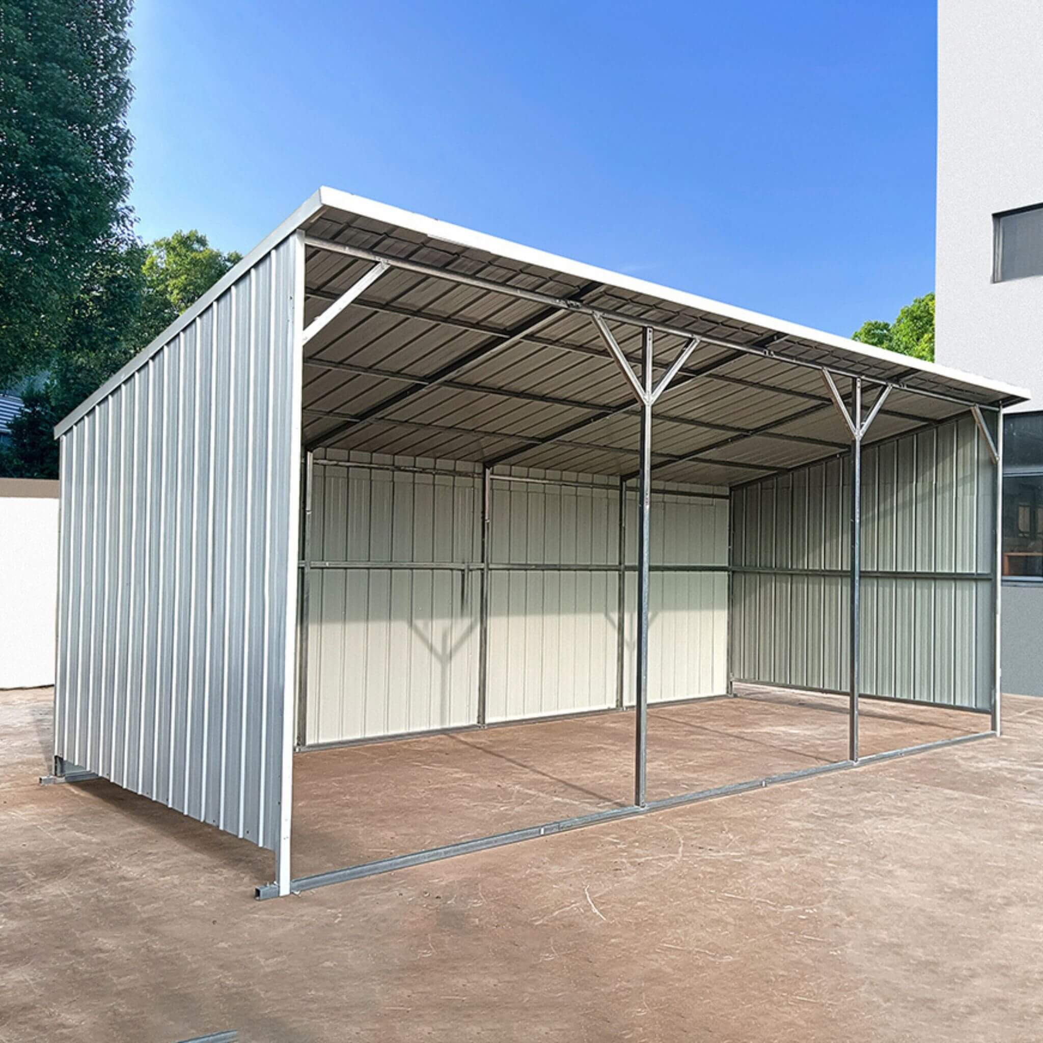 [12X25FT] Alora Heavy-Duty Galvanized steel Storage Equipment Shed (SAK20471)