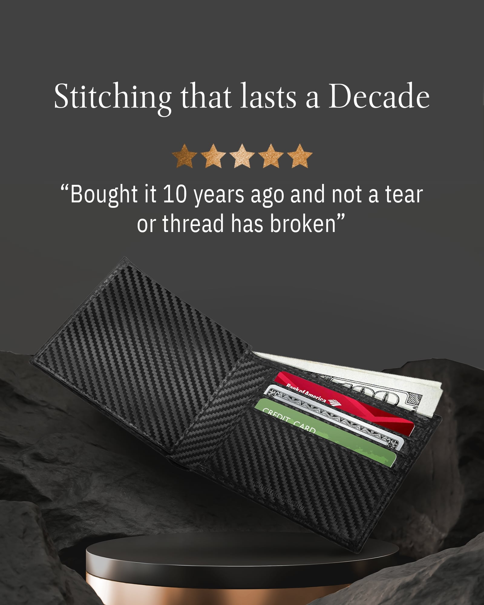 Bifold Wallet With Flip-Up ID Window
