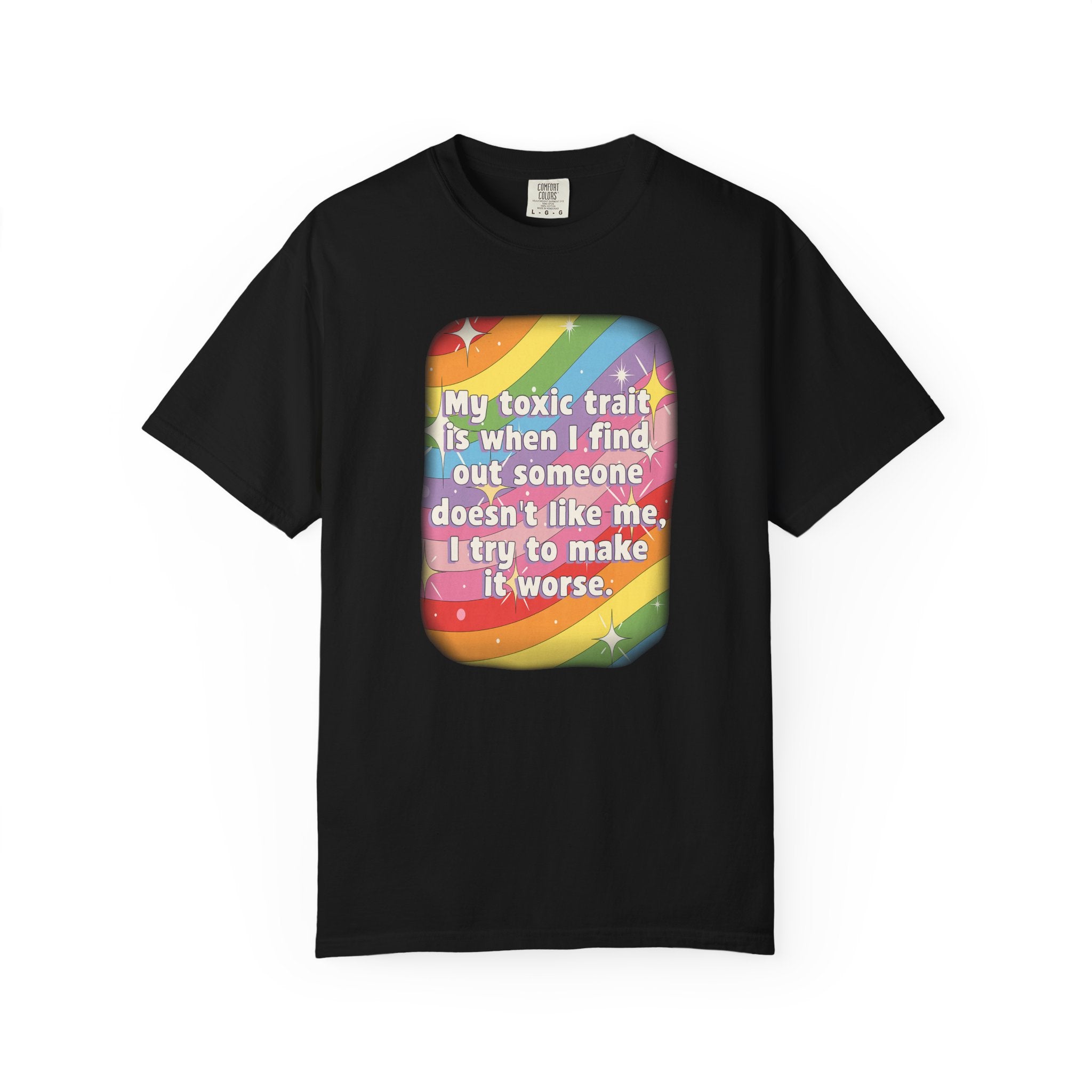Bespattered Facade "Toxic Trait" Colorful Premium Unisex Comfort Colors Garment Dyed 100% Cotton T-Shirt