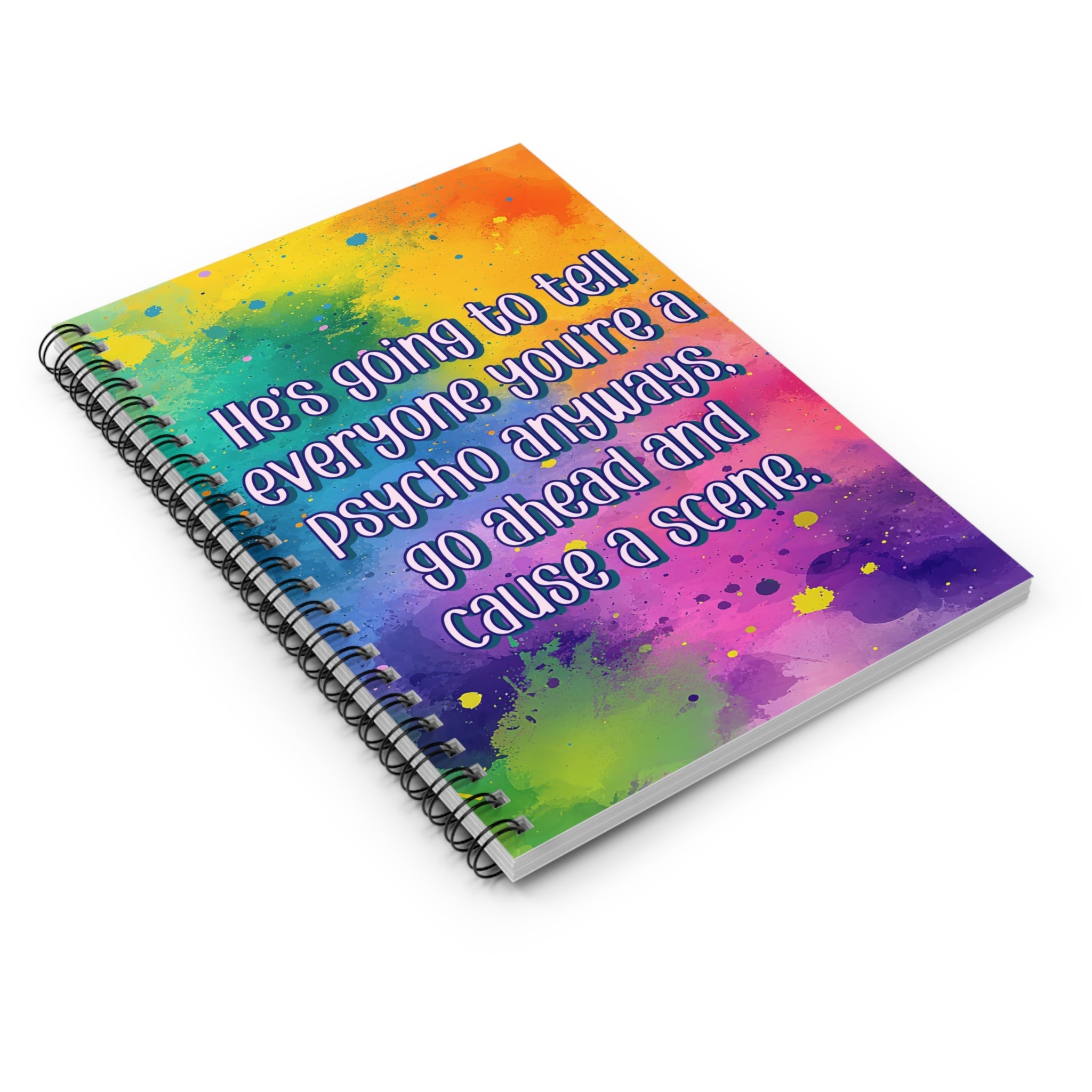 Bespattered Facade "Cause a Scene" Spiral Notebook - Lined Pages