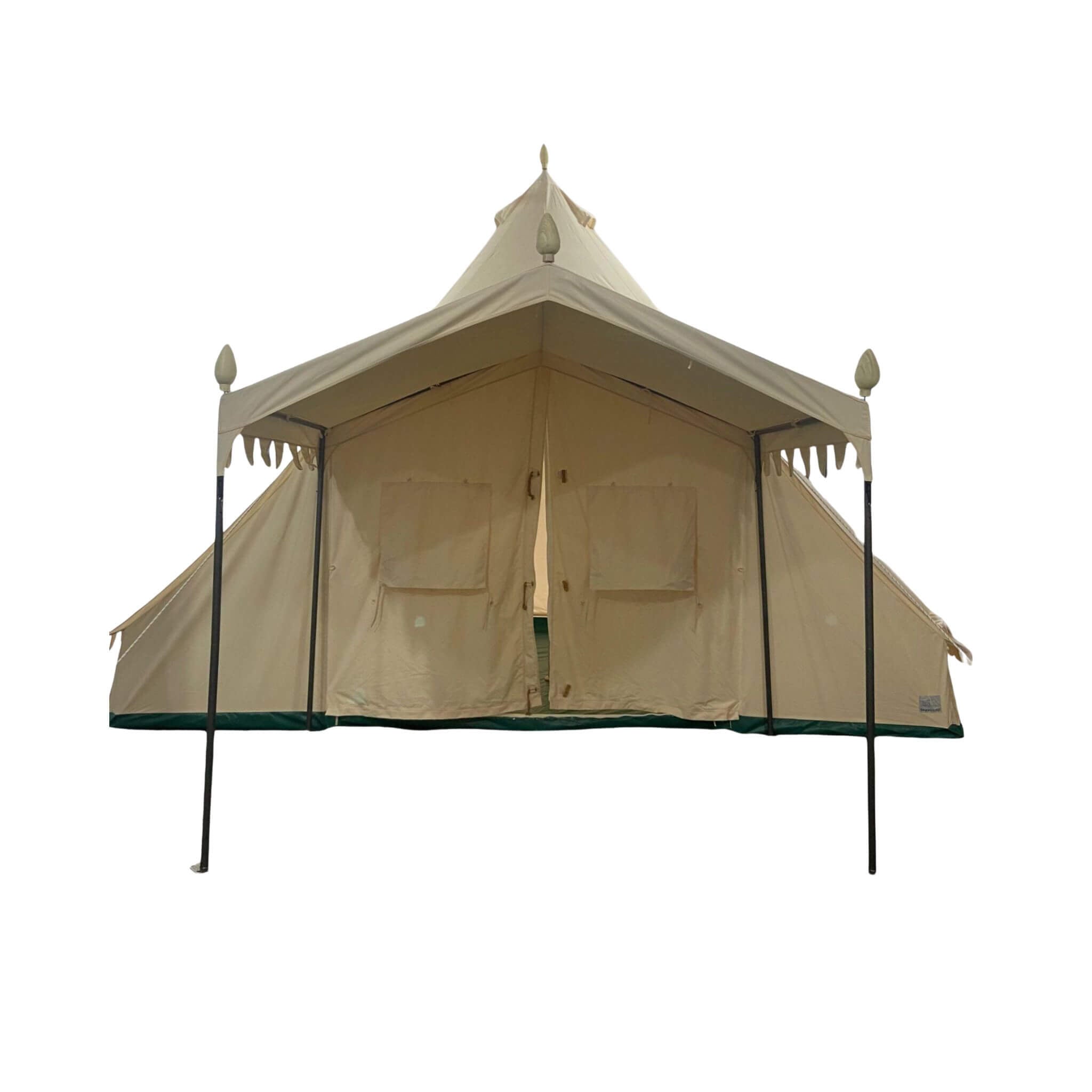 [13X19FT] Extra-Large Heavy-Duty Outdoor Four Seasons Glamping Canvas Bell Yurt Tent (SAK45688)