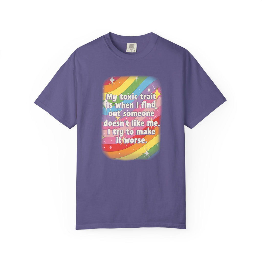 Bespattered Facade "Toxic Trait" Colorful Premium Unisex Comfort Colors Garment Dyed 100% Cotton T-Shirt