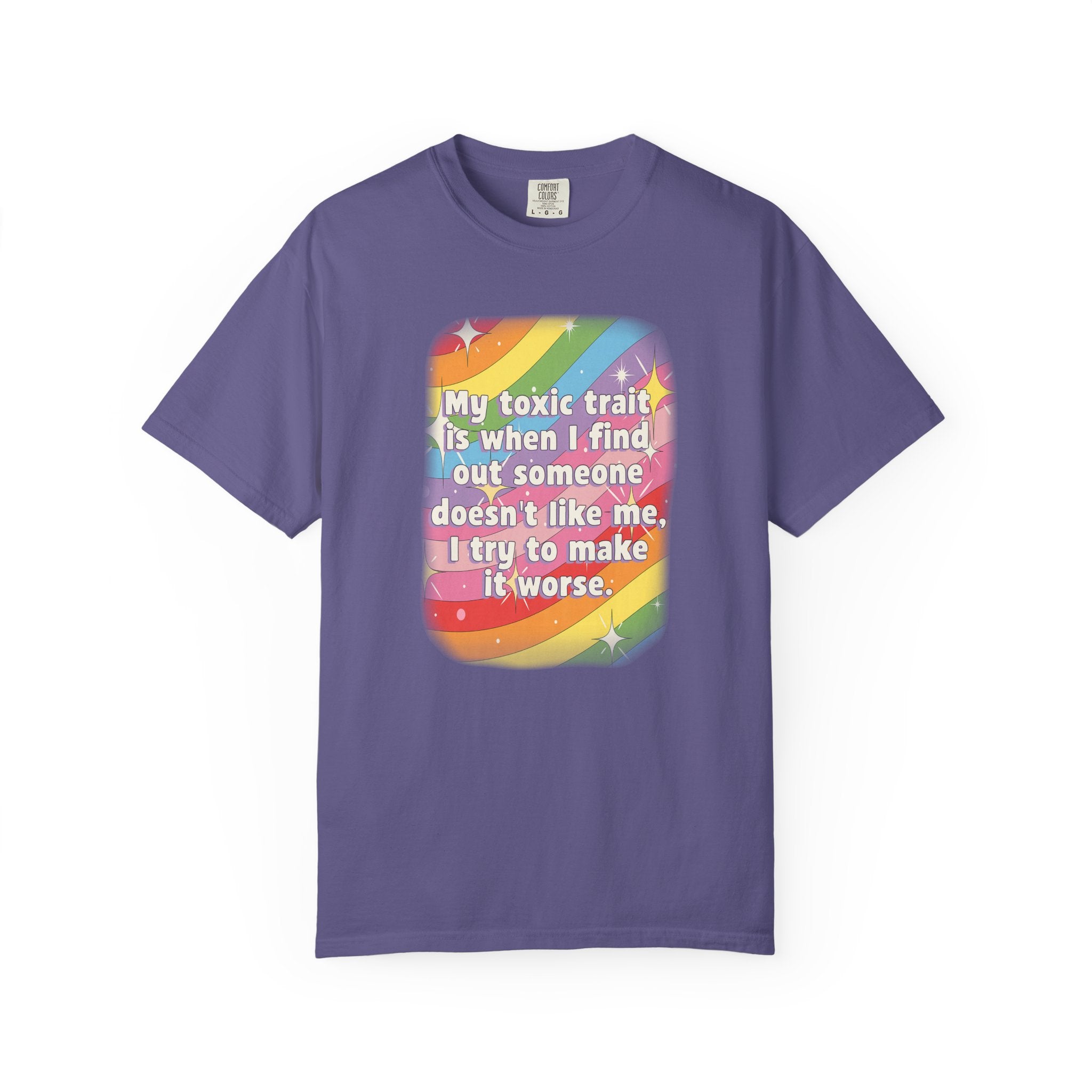 Bespattered Facade "Toxic Trait" Colorful Premium Unisex Comfort Colors Garment Dyed 100% Cotton T-Shirt