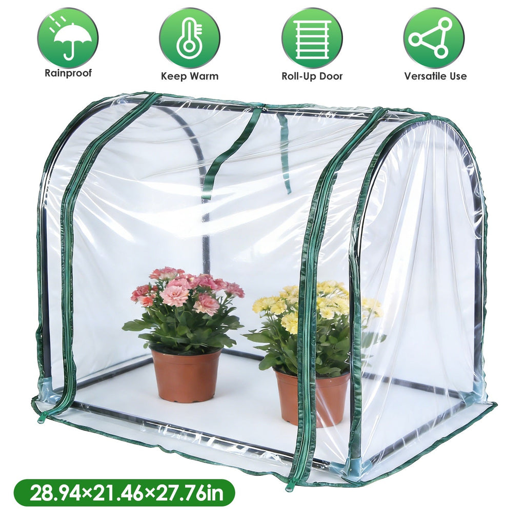 28.94" x 21.46" x 27.76" Tabletop Mini Greenhouse Portable Greenhouse for Spring Indoor Outdoor Garden Tent for Seed Starting Plant Protection Gardeni