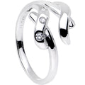Sterling Silver 925 Cubic Zirconia Crisscross Toe Ring