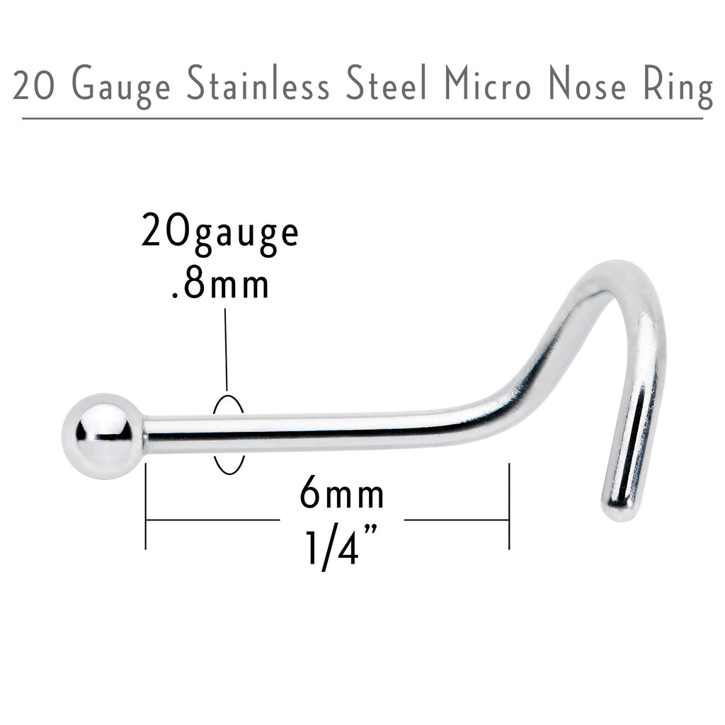 20G Stainless Steel 2mm Ball Nose Screw