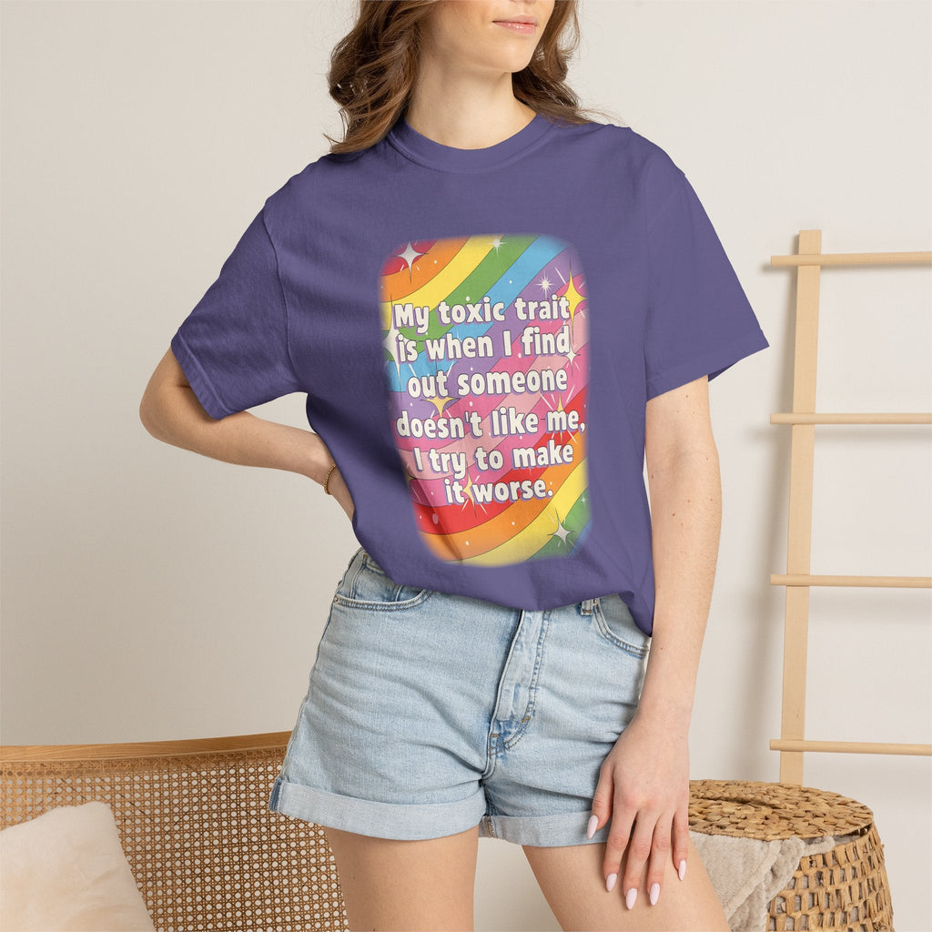 Bespattered Facade "Toxic Trait" Colorful Premium Unisex Comfort Colors Garment Dyed 100% Cotton T-Shirt
