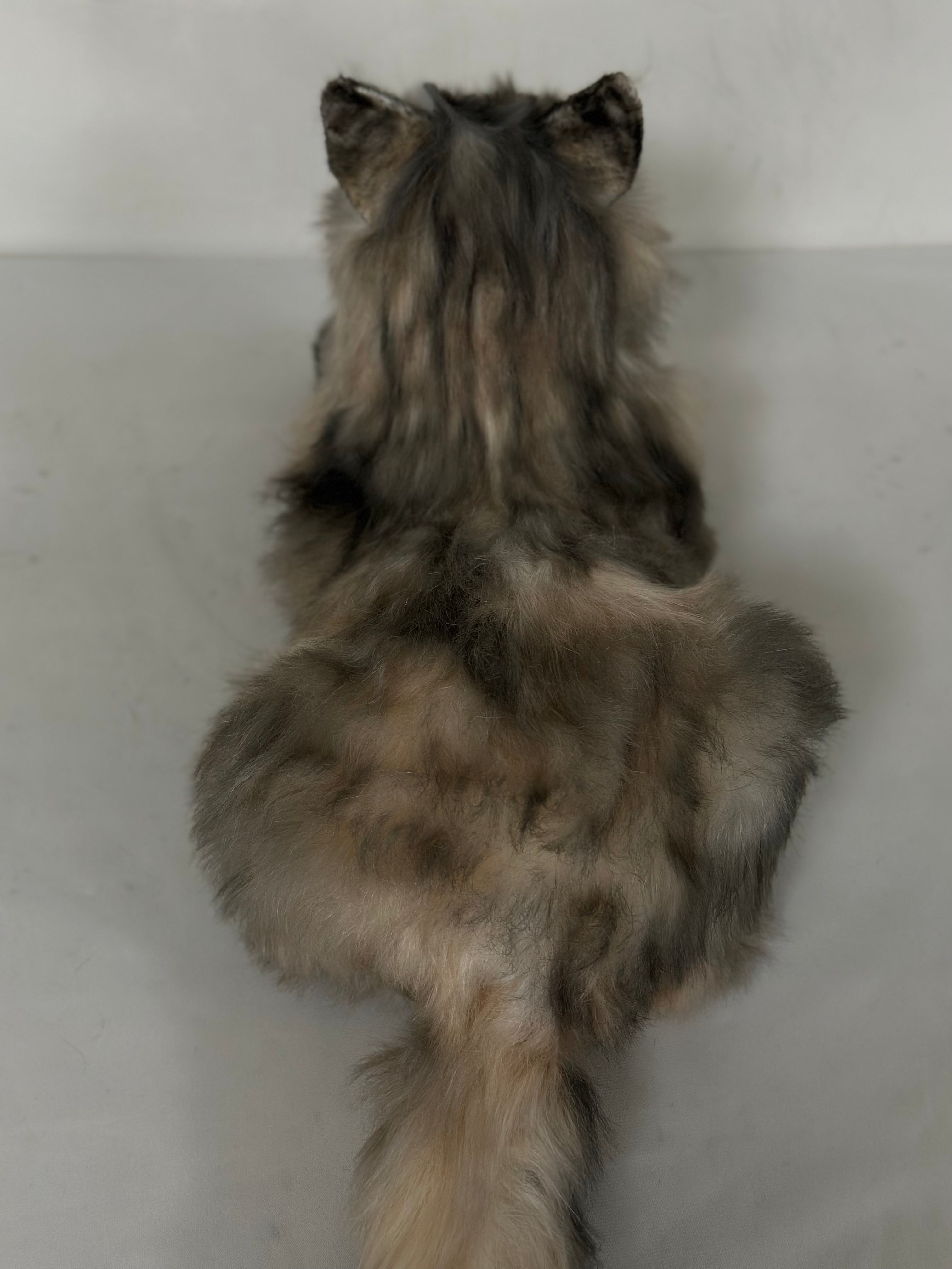 Plush American Tabby Cat Longhair-Handmade Life-Size Companion & Pet Memorial