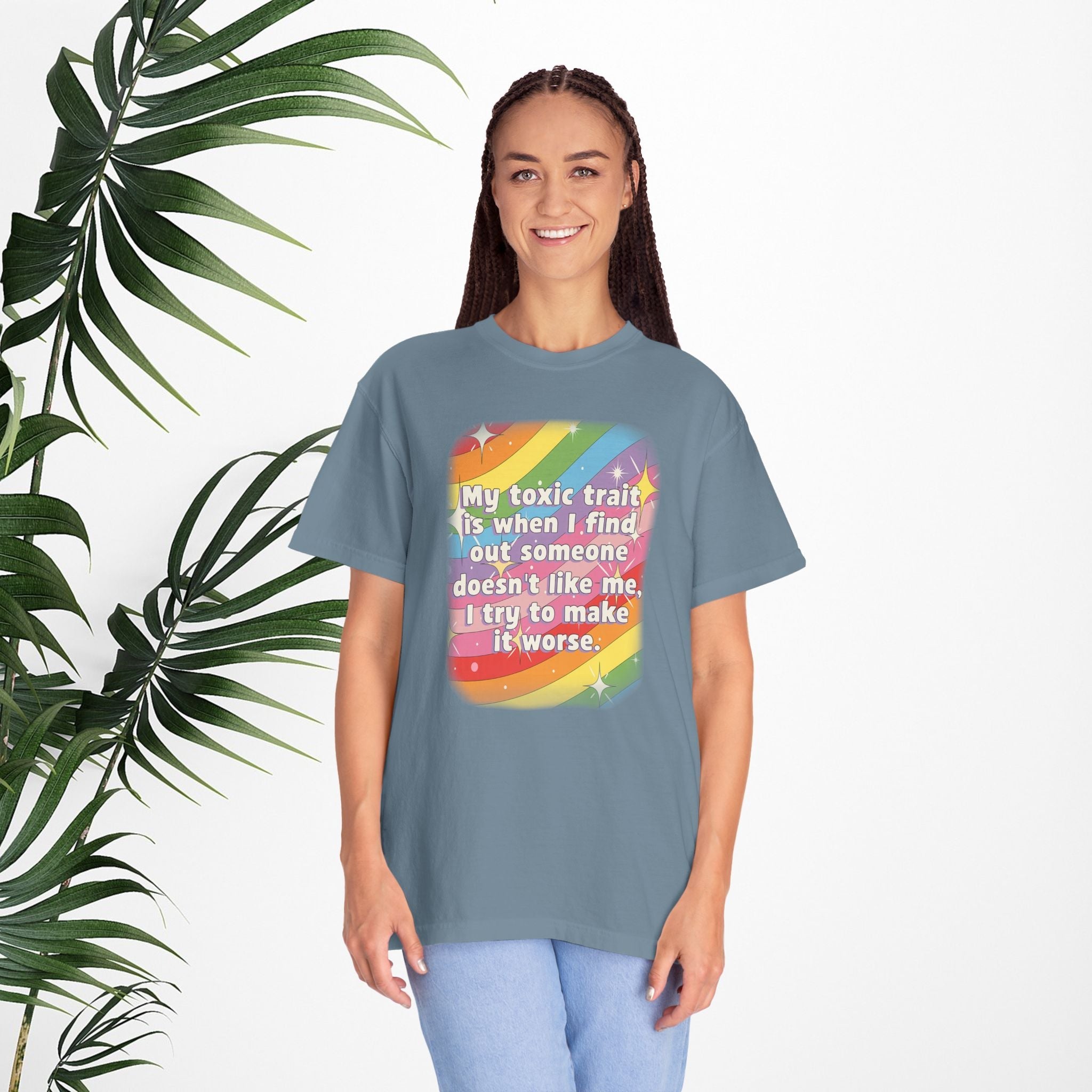 Bespattered Facade "Toxic Trait" Colorful Premium Unisex Comfort Colors Garment Dyed 100% Cotton T-Shirt