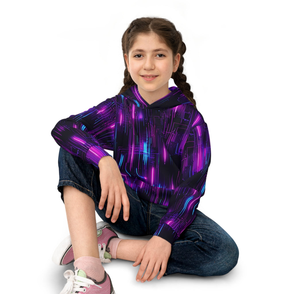 Cyberpunk Rays Hoodie for Kids