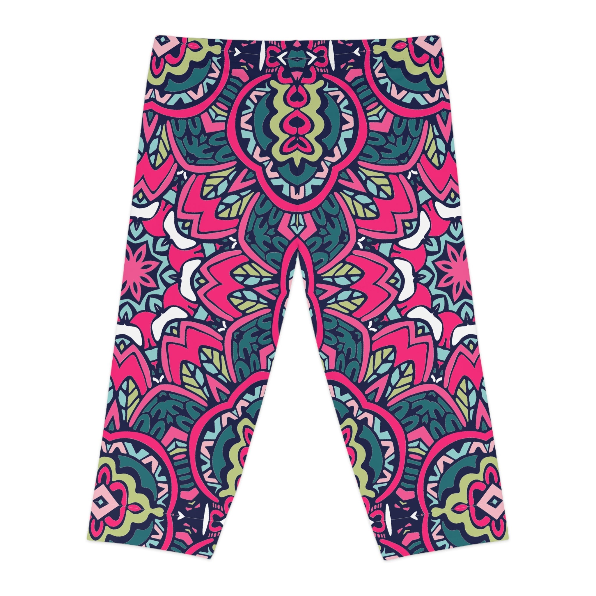 Boho Dream: Women's Bohemian Print Leggings Women's Capri Leggings (AOP)