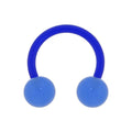 14G 3/8 Bioplast Blue Glow In The Dark Circular Horseshoe