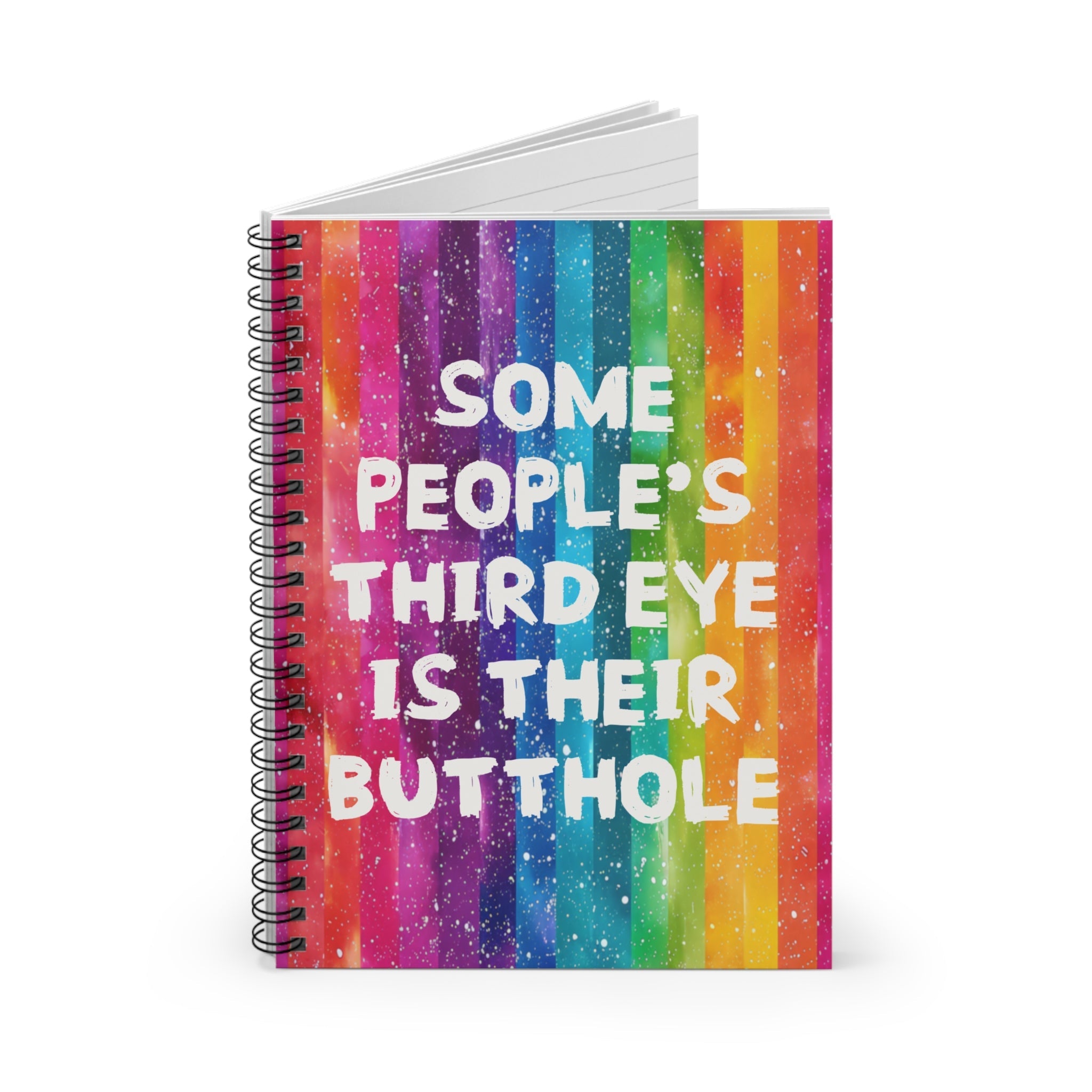 Bespattered Facade "Third Butthole Eye" Spiral Notebook - Lined Pages
