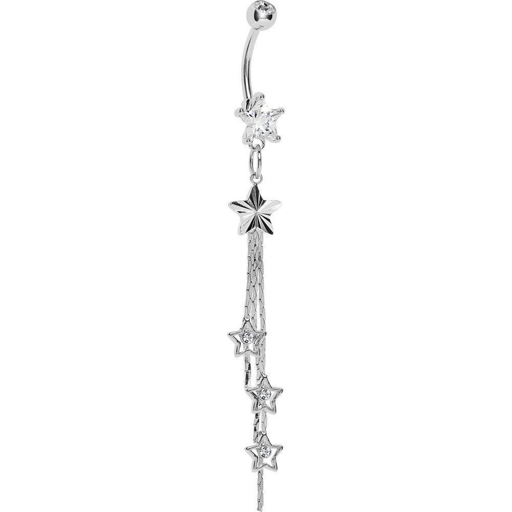 Crystalline Gem Cosmic Star Dangle Belly Ring