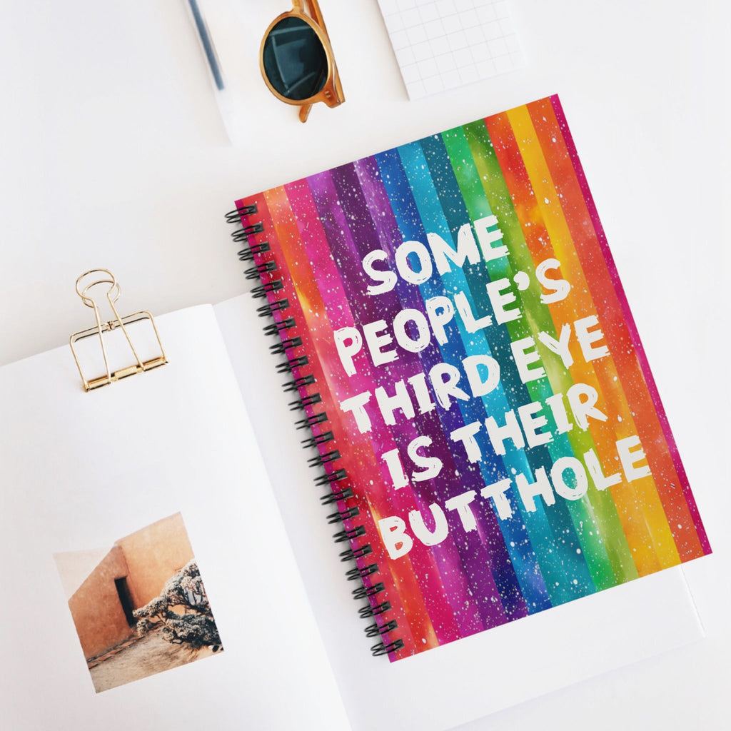 Bespattered Facade "Third Butthole Eye" Spiral Notebook - Lined Pages
