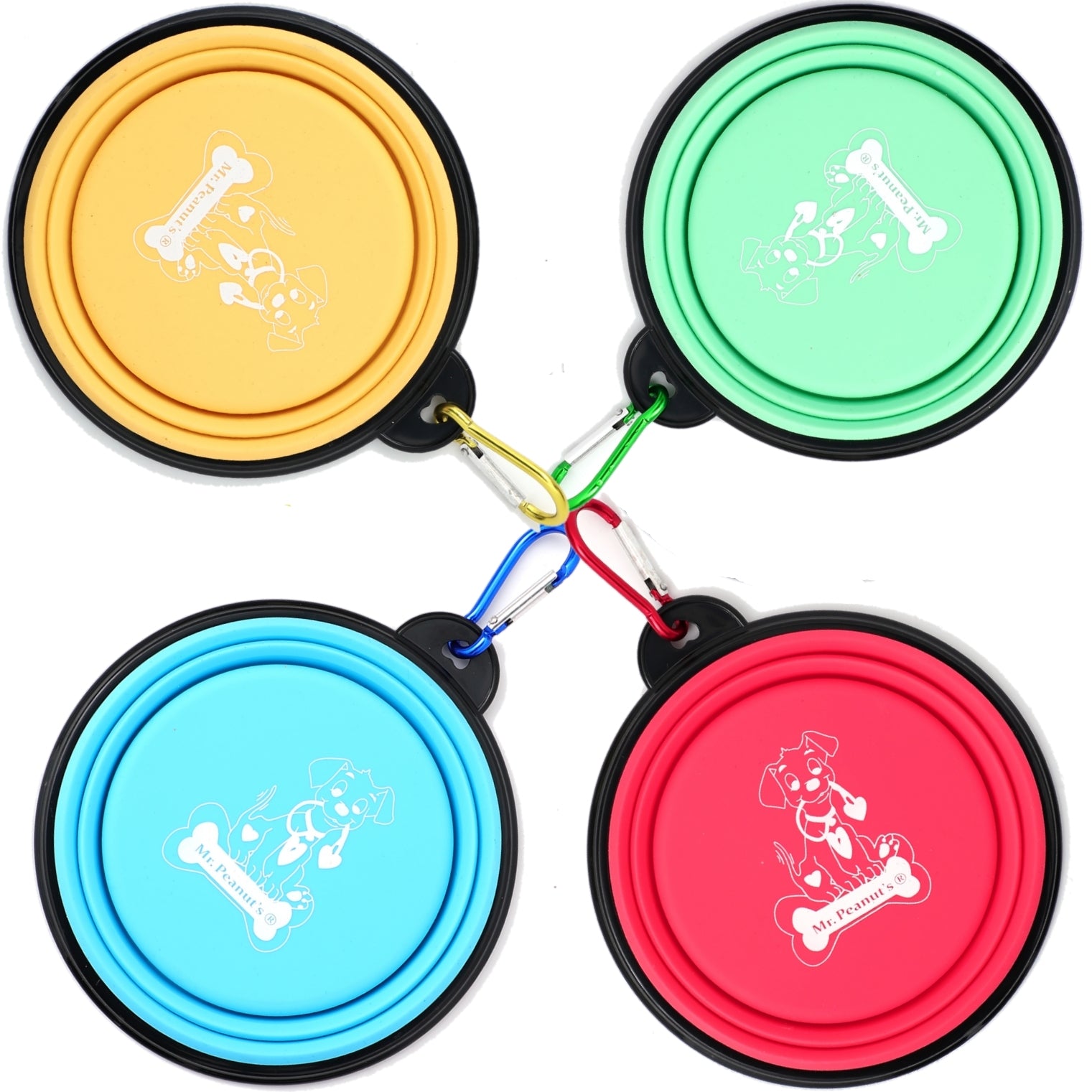 Collapsible Silicone Travel Bowls - 12oz
