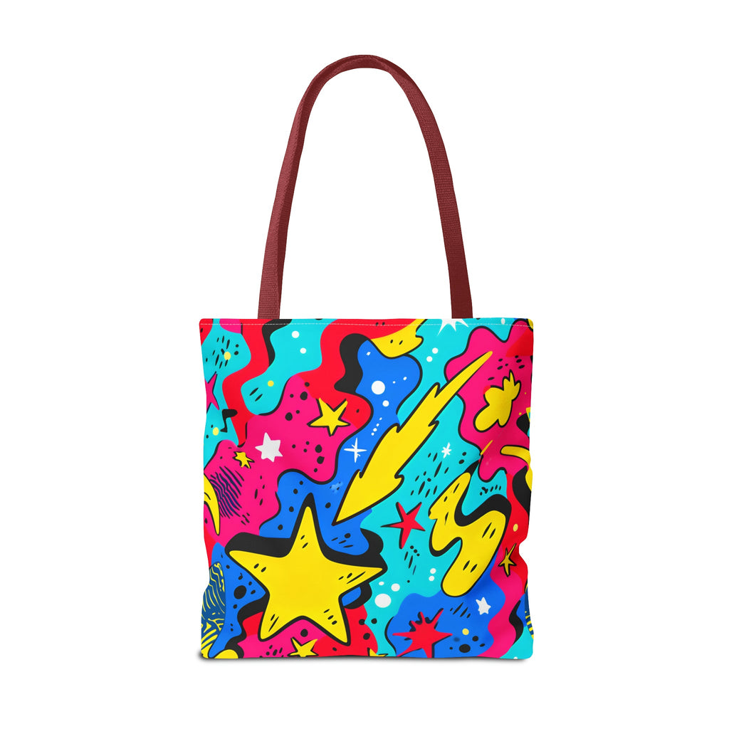 Abstract Comic Pop  AOP Tote Bag featuring Wimpy and his beloved hamburger