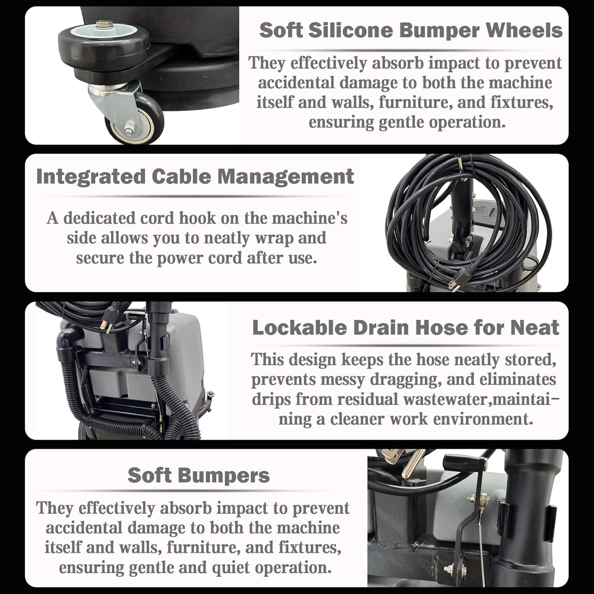17-Inch 110V Heavy-Duty Commercial Walk-Behind Dual Tank Floor Scrubber (SAK83472)
