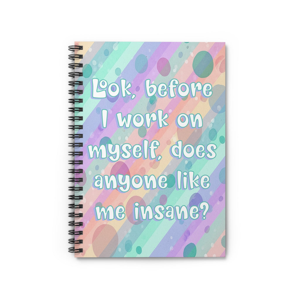 Bespattered Facade "Self Improvement" Spiral Notebook - Lined Pages