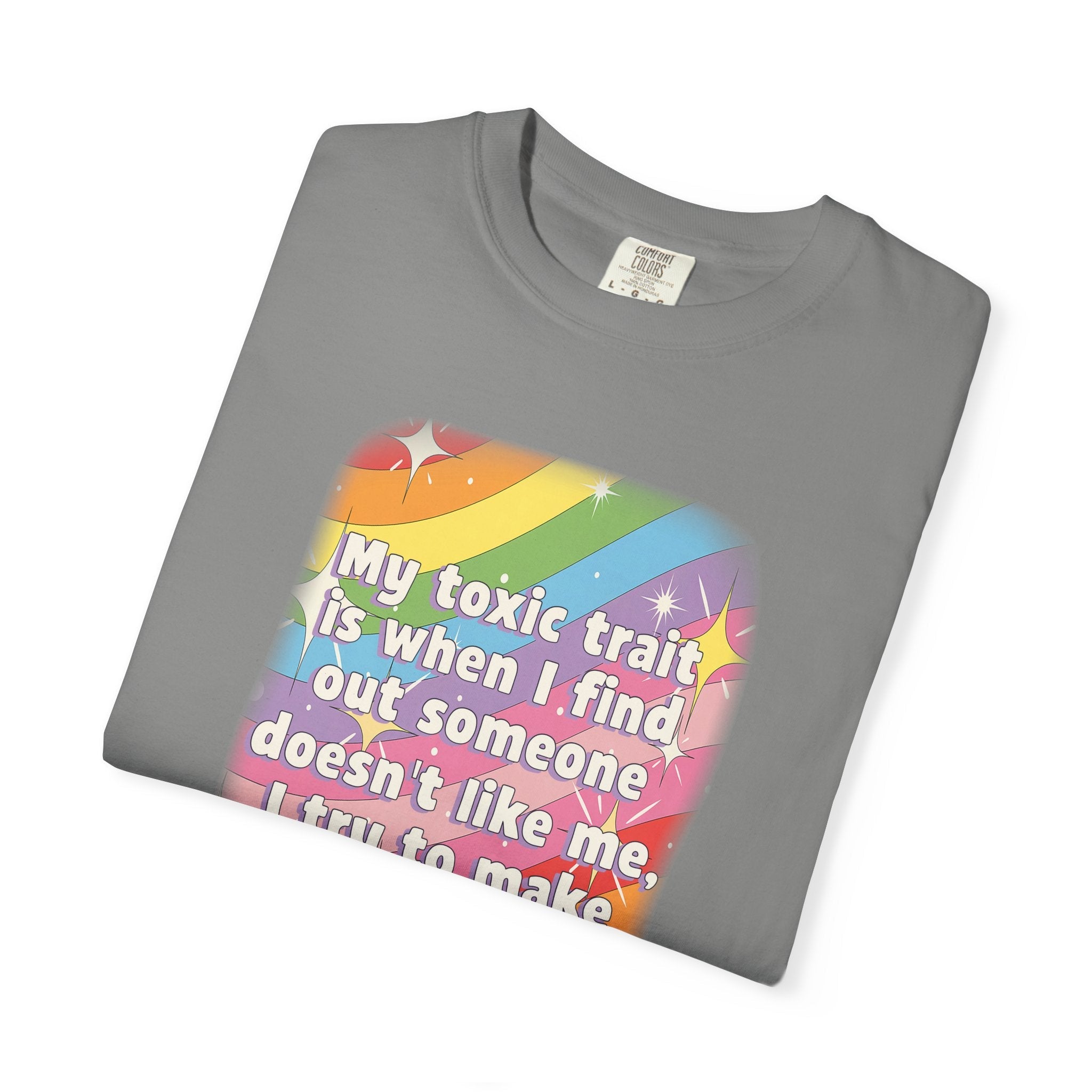 Bespattered Facade "Toxic Trait" Colorful Premium Unisex Comfort Colors Garment Dyed 100% Cotton T-Shirt