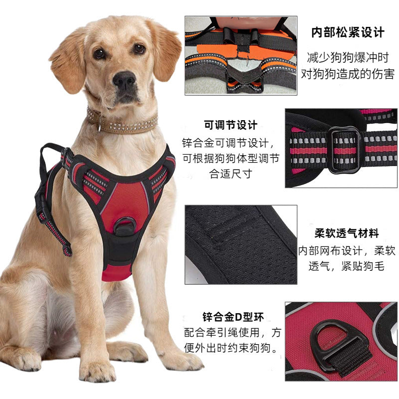 Vest-style Reflective And Breathable Chest-strap Leash