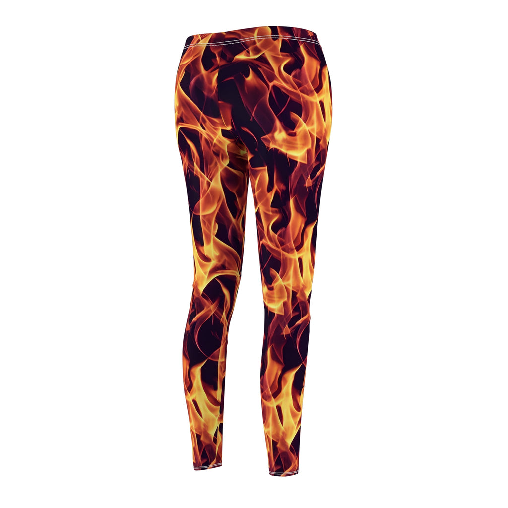 FlameFlicker Casual Leggings Women's Cut & Sew Casual Leggings (AOP)