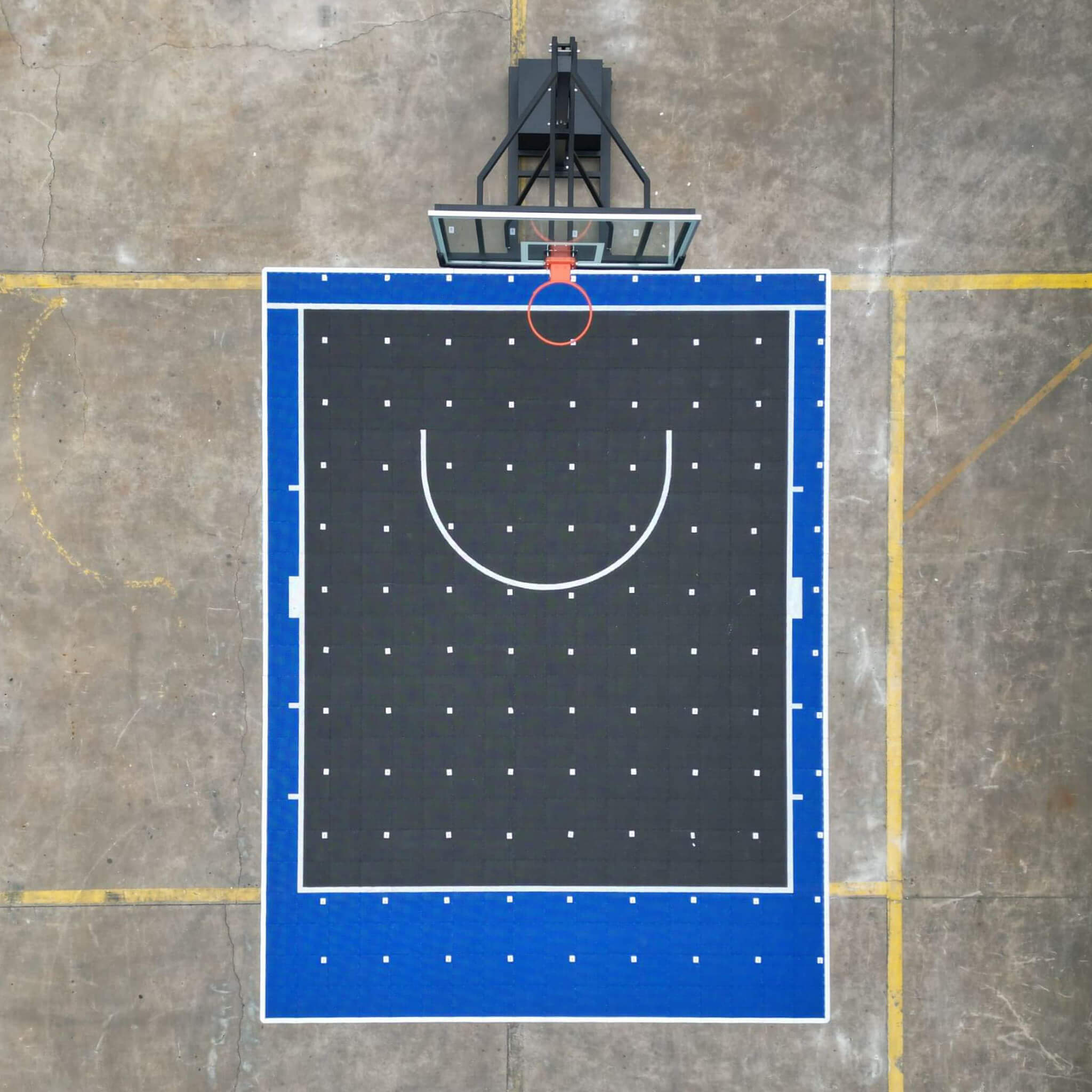 [18X24FT] Heavy-Duty Portable Adjustable Basketball Hoop With Court (SAK72980)