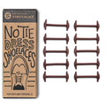 Brown No Tie Elastic Silicone Dress Shoe Laces