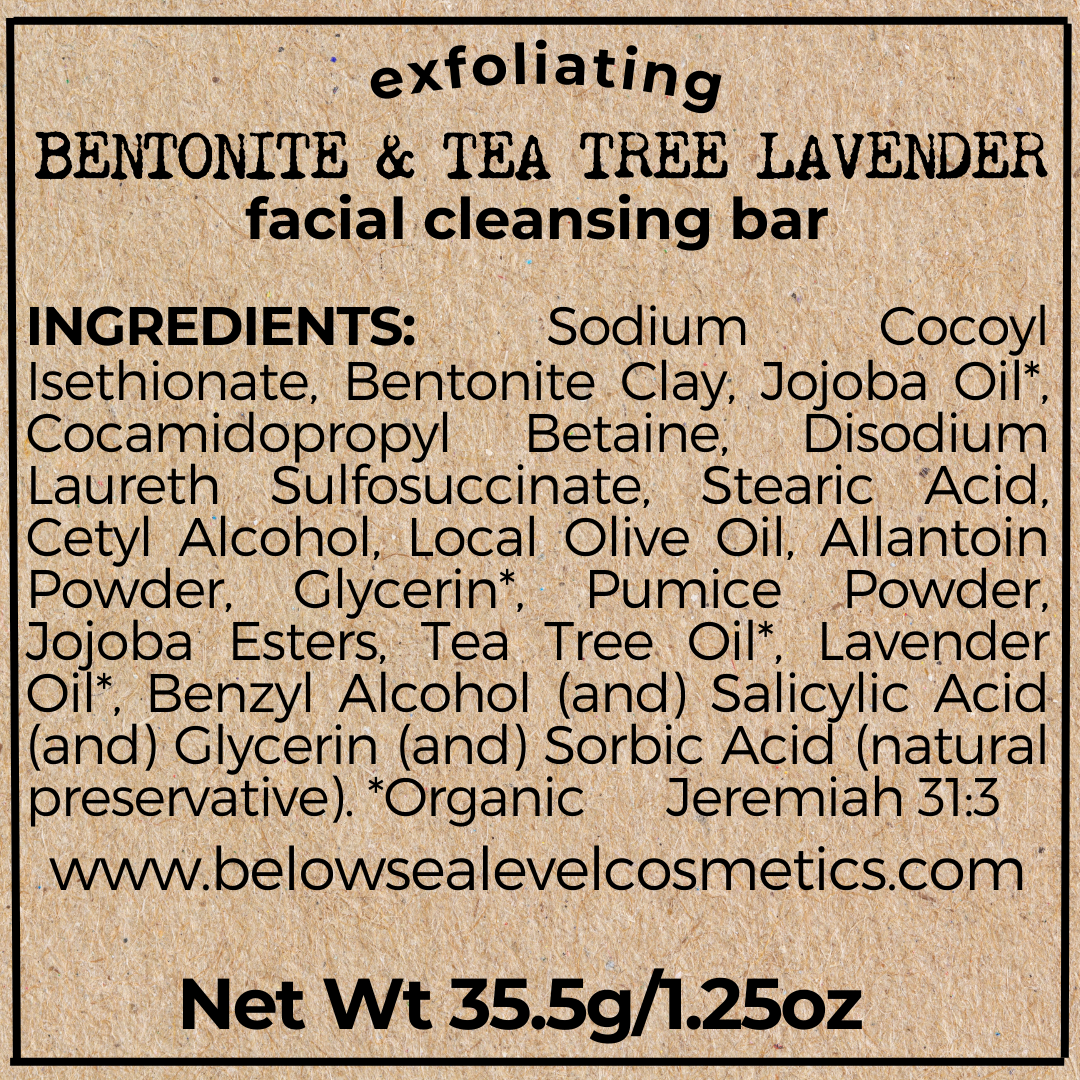 Bentonite Clay Facial Cleansing Bar