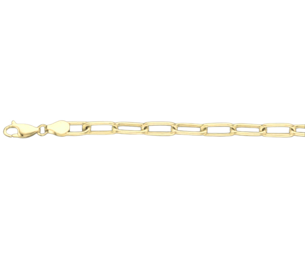Paperclip Solid White/Yellow/Rose Gold Handmade Bracelet , 6mm, 6.5-10 Inch