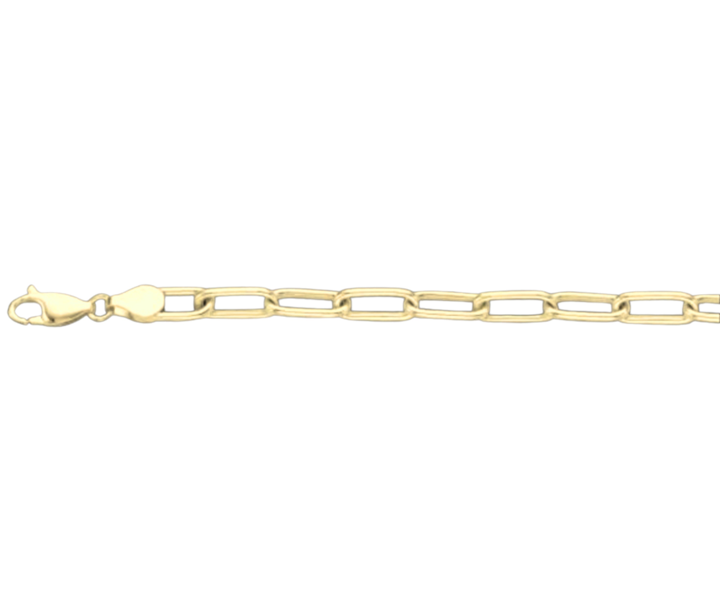 Paperclip Solid White/Yellow/Rose Gold Handmade Bracelet , 6mm, 6.5-10 Inch