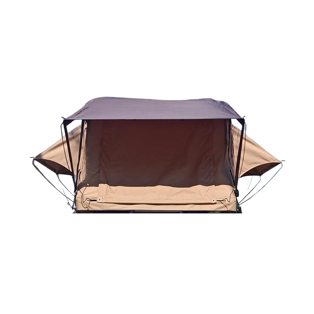 Trailora Summit Soft-Shell Aluminum Rooftop Tent With Ladder, LED Light Strip, And Memory Foam Mattress [2-3 Person] (SAK26814)