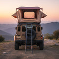 Trailora Summit Soft-Shell Aluminum Rooftop Tent With Ladder, LED Light Strip, And Memory Foam Mattress [2-3 Person] (SAK26814)