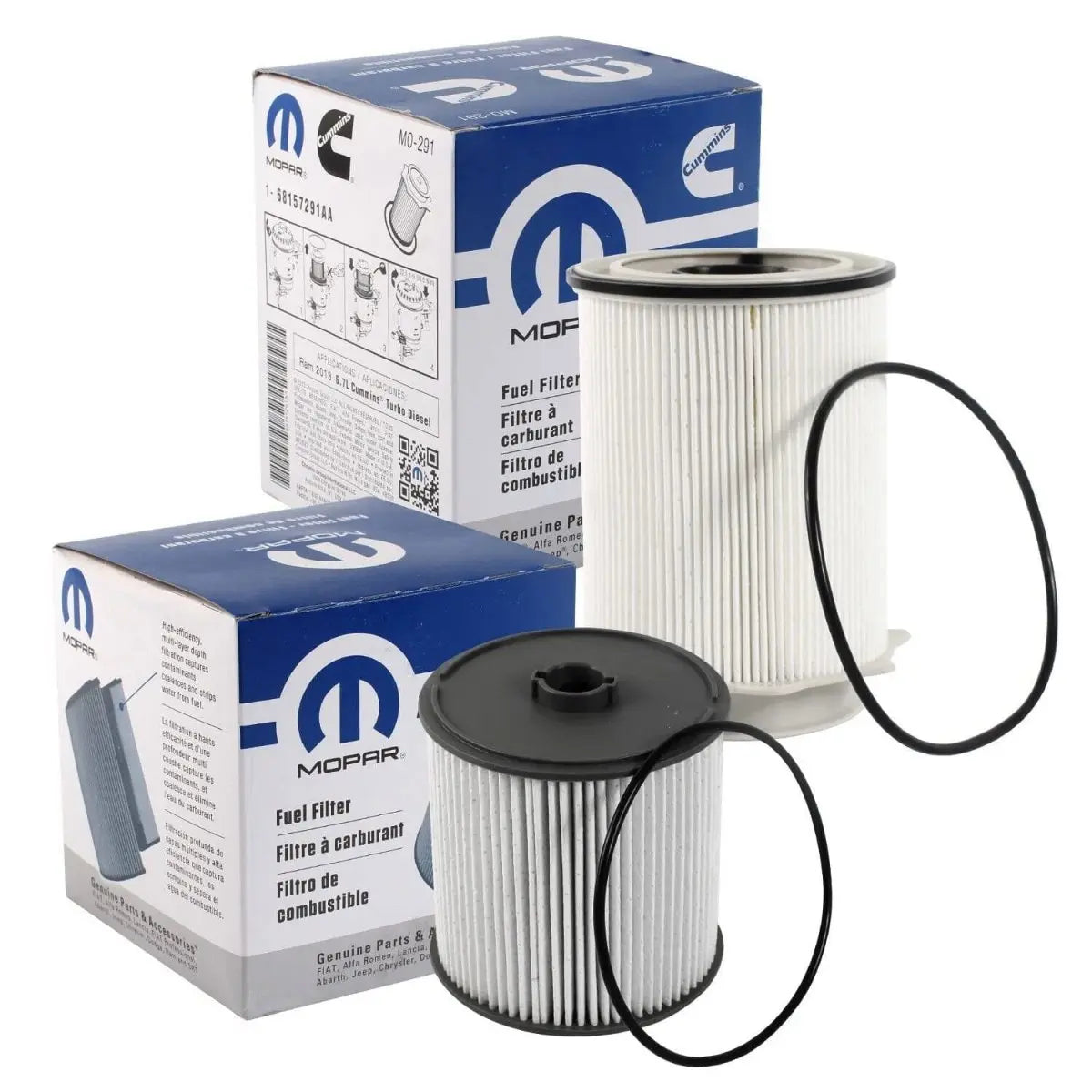 2019-2024 Dodge Ram 2500-5500 6.7L Mopar fuel filters 68157291AA, 68436631AA kit OEM
