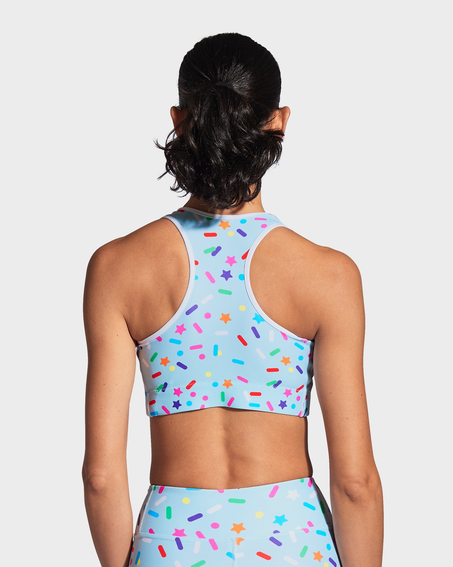 Sprinkle Me Blue Sports Bra