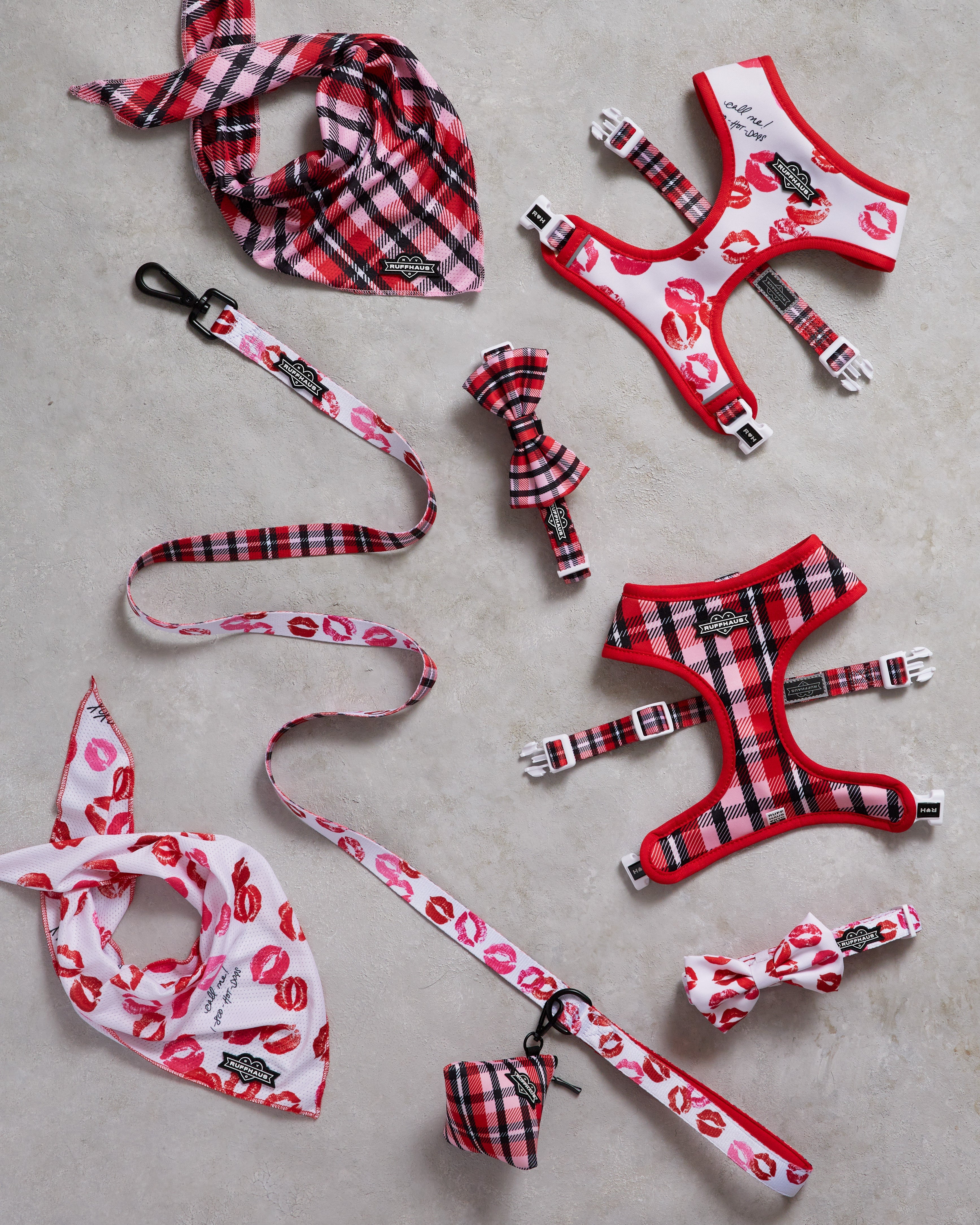 Puppy Love Plaid Poop Bag Holder