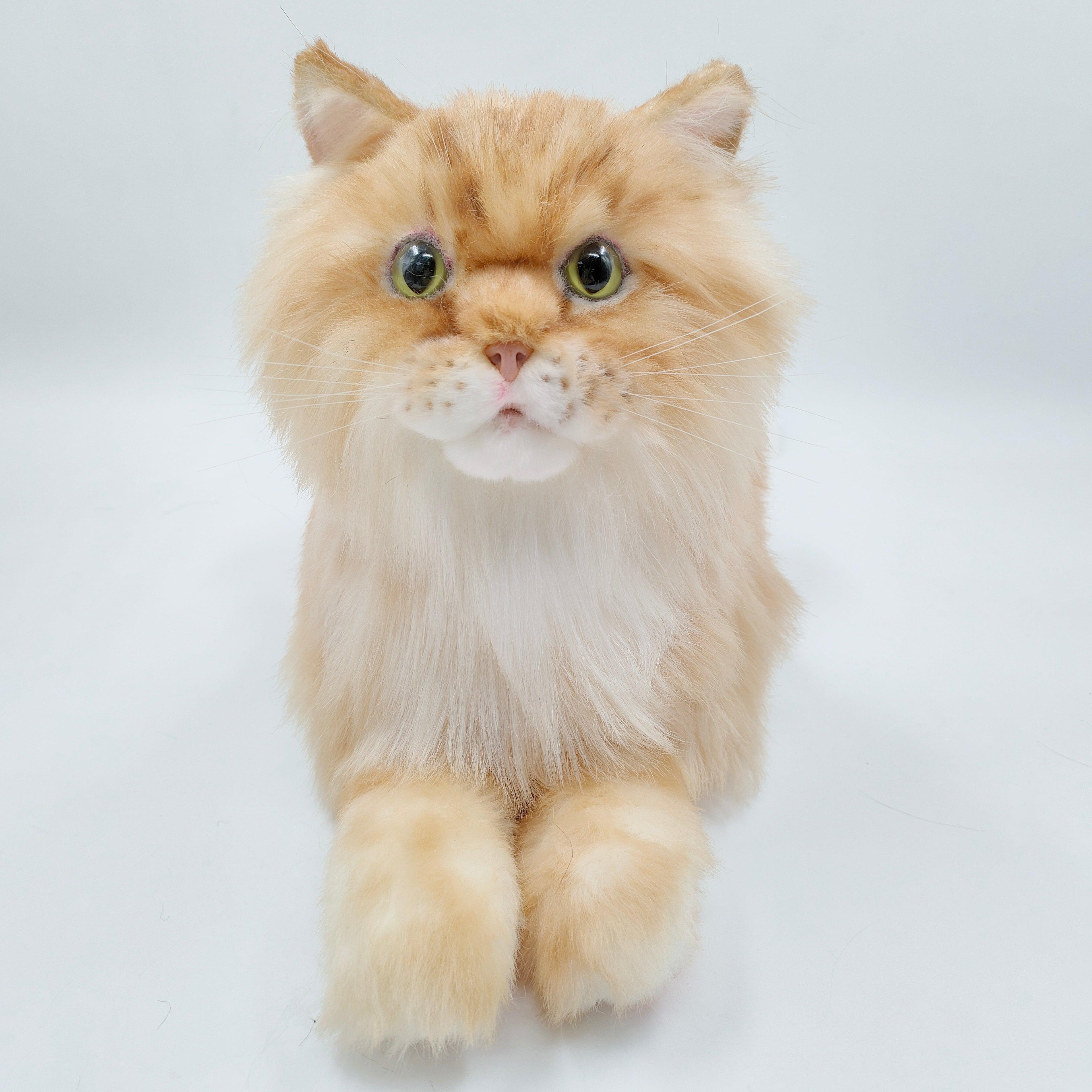 Plush Orange Cat Weighted-Handmade Life-Size Companion & Pet Memorial