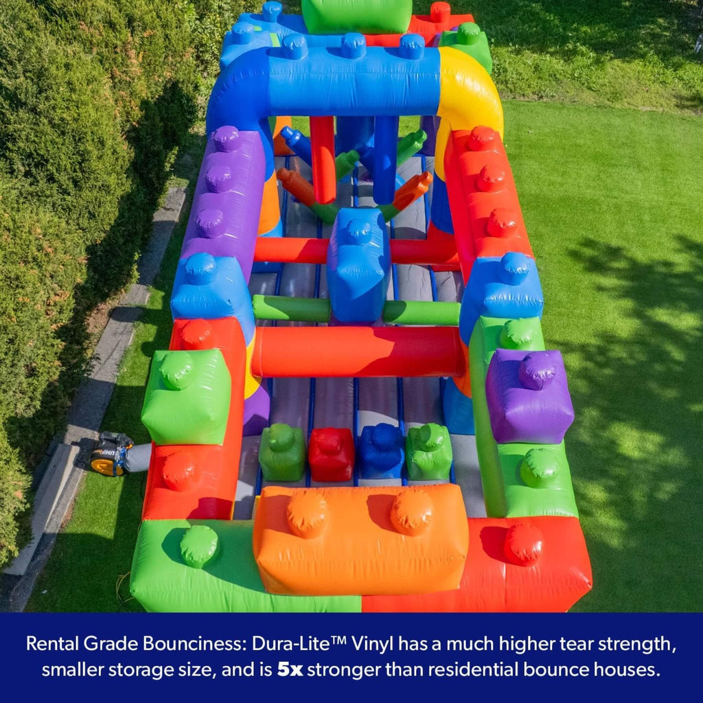 20FT Giant Multicolor Block Inflatable Obstacle Course With Large Mesh Windows (SAK75192)
