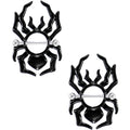 14G 5/8 Black Tribal Halloween Spider Nipple Shield Set