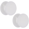 9/16 White Acrylic Saddle Plug Set