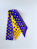 Purple and Gold  Blocks Twilly