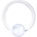 14G 1/2 Clear Acrylic BCR Captive Ring